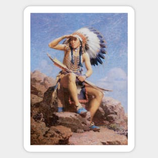 The Scout by William Robinson Leigh Sticker